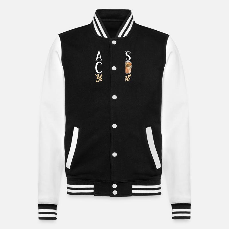 Chai Tea Masala Chai - College Sweat Jacket - black/white