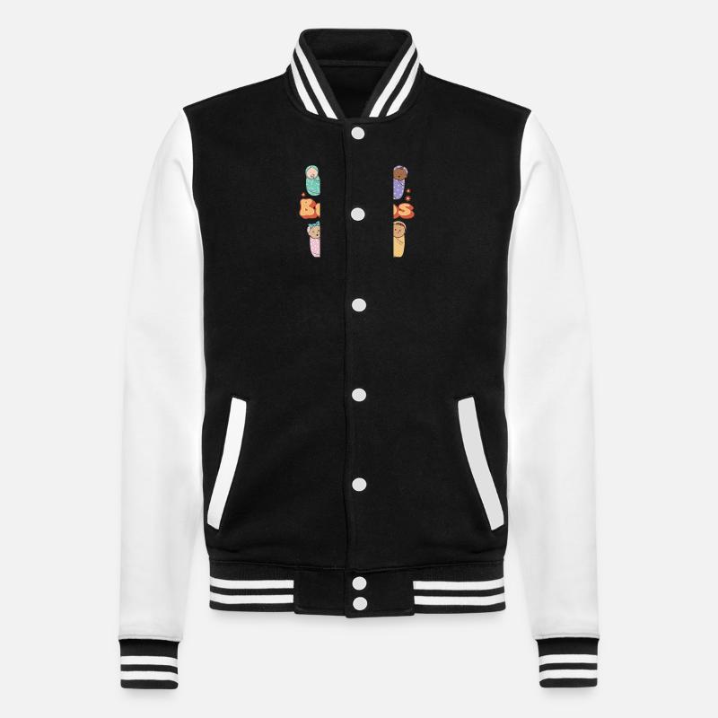 Infirmière Bébé Maternité Infirmière - Veste Teddy - noir/blanc