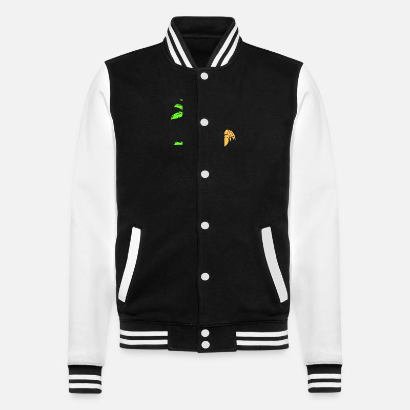 Crab Palm - College Sweat Jacket - black/white