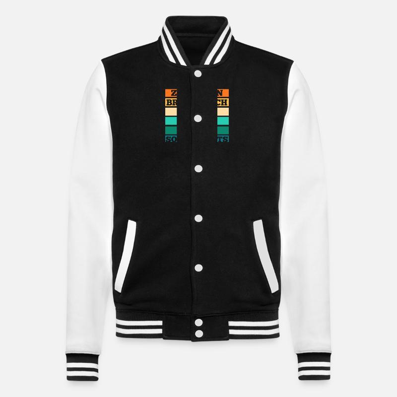 Hund Kaffee Deutscher Boxer - College-Sweatjacke - Schwarz/Weiß