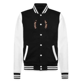 Volksmusik Klavier Akkordeon Volk Musik - College-Sweatjacke - Schwarz/Weiß - Vorne - Nik (191cm) & Marisol (170cm)