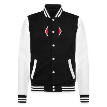 Dancing Dance Music - College-Sweatjacke - Schwarz/Weiß - Vorne - Nik (191cm) & Marisol (170cm)