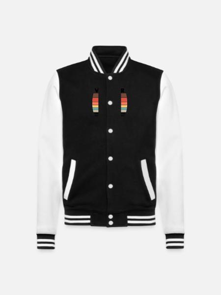 Voyager 1977 Retro-Raumsonden-Mission - College-Sweatjacke - Schwarz/Weiß