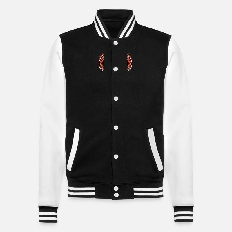 Widder - College-Sweatjacke - Schwarz/Weiß