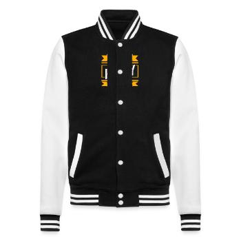 Angel Fischen Angeln Angler - College-Sweatjacke - Schwarz/Weiß - Vorne - Nik (191cm) & Marisol (170cm)