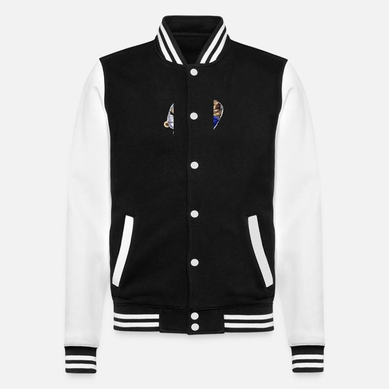Jiu-Jitsu Möpse - College-Sweatjacke - Schwarz/Weiß