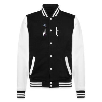 Hase Koffer Urlaub Nager Reise Hasen - College-Sweatjacke - Schwarz/Weiß - Vorne - Nik (191cm) & Marisol (170cm)
