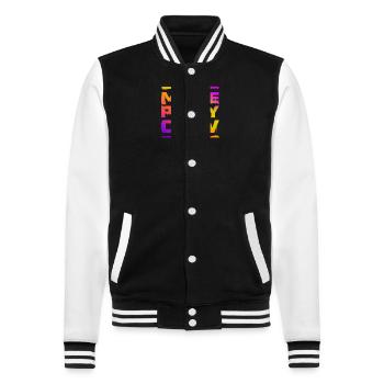 Malle Party Crew Bunt - College-Sweatjacke - Schwarz/Weiß - Vorne - Nik (191cm) & Marisol (170cm)