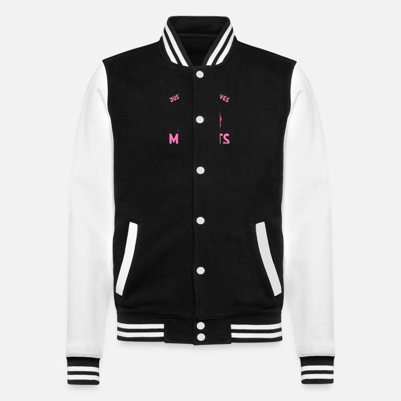 Erdmännchen Mädchen Tochter - College-Sweatjacke - Schwarz/Weiß