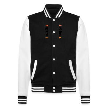 Mallorca 2024 - College-Sweatjacke - Schwarz/Weiß - Vorne - Nik (191cm) & Marisol (170cm)