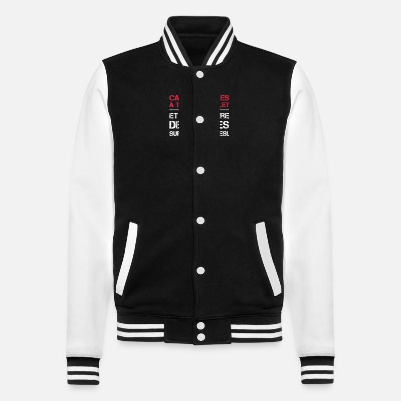 Full-time daredevils - College Sweat Jacket - black/white