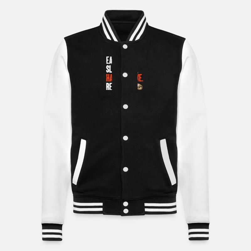 Ball Python Schlange Königspython - College-Sweatjacke - Schwarz/Weiß