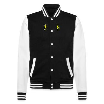 Elephant Head Portrait Icon - College Sweat Jacket - black/white - Front - Nik (191cm) & Marisol (170cm)