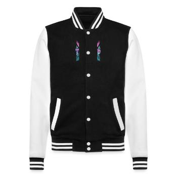 Thailand 2024 Urlaub - College-Sweatjacke - Schwarz/Weiß - Vorne - Nik (191cm) & Marisol (170cm)