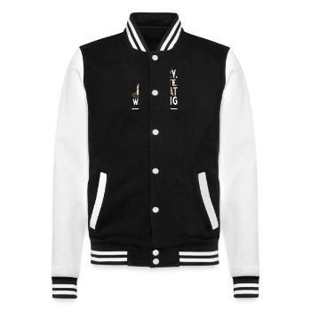 Siamese Cat Siamese Cat - College Sweat Jacket - black/white - Front - Nik (191cm) & Marisol (170cm)