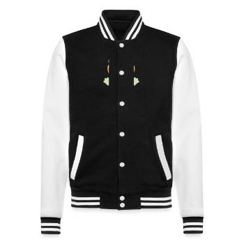 Chamäleon - College-Sweatjacke - Schwarz/Weiß - Vorne - Nik (191cm) & Marisol (170cm)