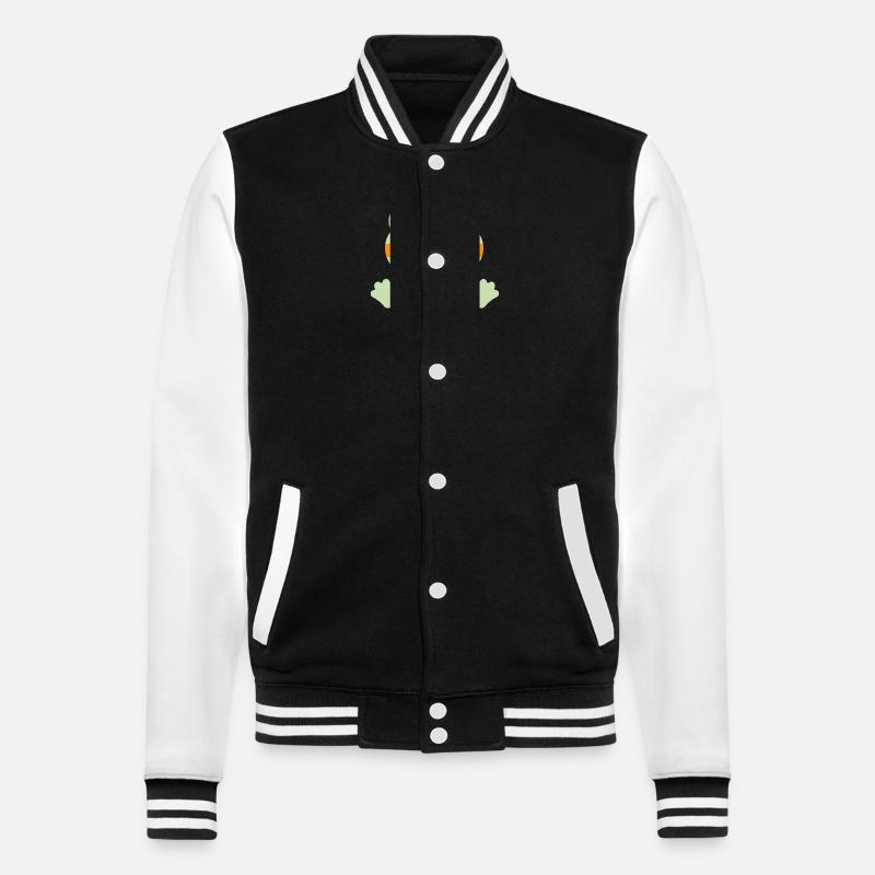 caméléon - Veste Teddy - noir/blanc
