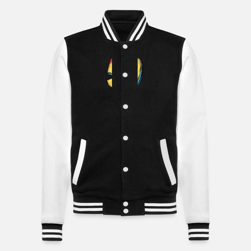 59 Number Symbol - College Sweat Jacket - black/white