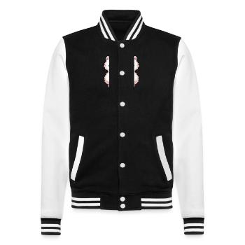 Alpaga Lama Couple Saint-Valentin - Veste Teddy - noir/blanc - Devant - Nik (191cm) & Marisol (170cm)