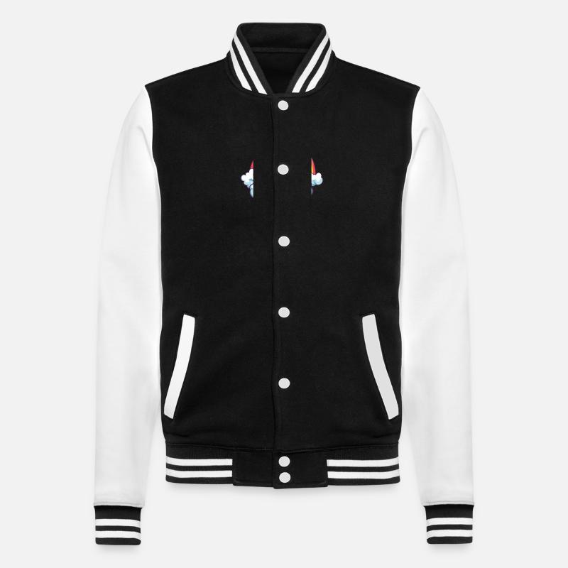 Canard Père Noël Arc-en-ciel - Veste Teddy - noir/blanc