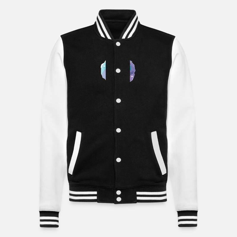 Schlafschaf - College-Sweatjacke - Schwarz/Weiß
