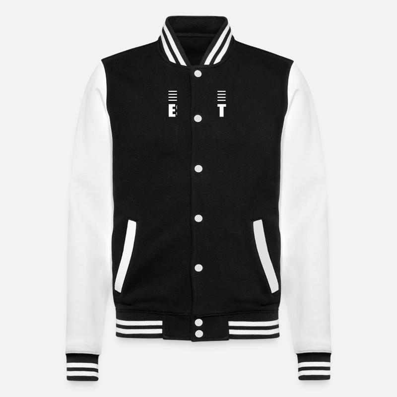 Postbote - College-Sweatjacke - Schwarz/Weiß