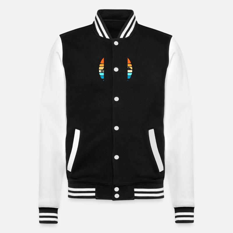 Scooter Roller - College Sweat Jacket - black/white