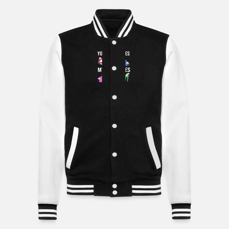 Pole Dance - College-Sweatjacke - Schwarz/Weiß