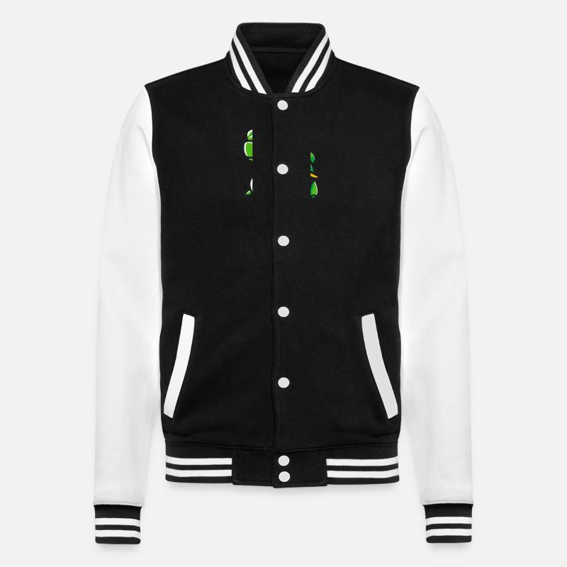 Schildkröte Comic - College-Sweatjacke - Schwarz/Weiß