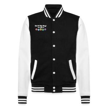 Bingo Aus dem Weg Ich Werde Bingo - College-Sweatjacke - Schwarz/Weiß - Vorne - Nik (191cm) & Marisol (170cm)