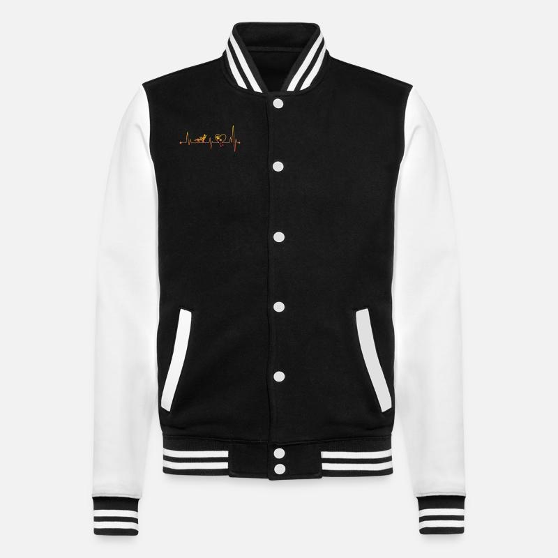 Deutscher Schäferhund Herzschlag - College-Sweatjacke - Schwarz/Weiß