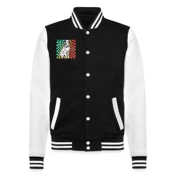 Dalmatien Rétro - Veste Teddy - noir/blanc - Devant - Nik (191cm) & Marisol (170cm)