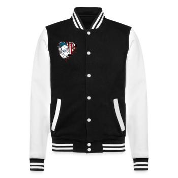 Dalmatians USA - College Sweat Jacket - black/white - Front - Nik (191cm) & Marisol (170cm)
