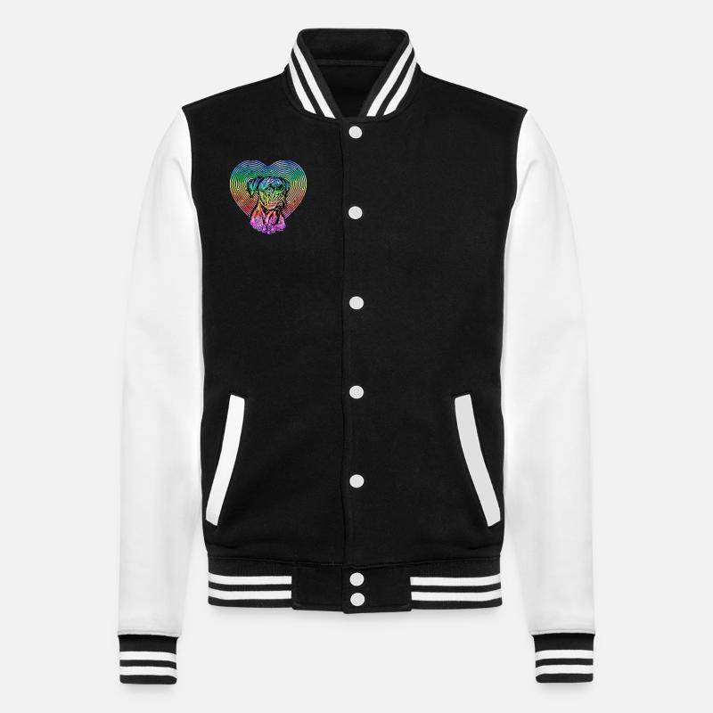 Boxer Retro - College Sweat Jacket - black/white
