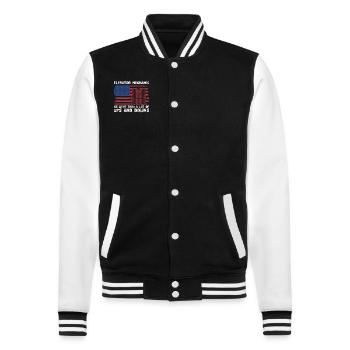 Aufzugsmechaniker-design Für Einen - Veste Teddy - noir/blanc - Devant - Nik (191cm) & Marisol (170cm)