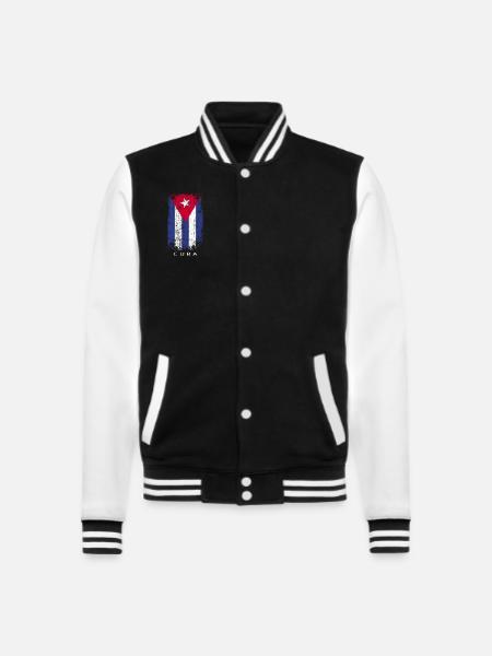 Souvenir Mit Der Landflagge Von Cuba - College-Sweatjacke - Schwarz/Weiß