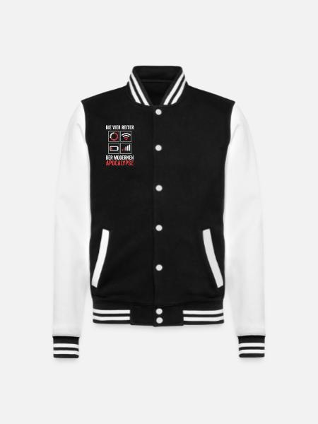 Die vier Reiter der modernen Apocalypse - College-Sweatjacke - Schwarz/Weiß