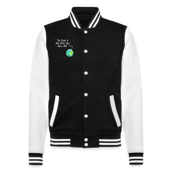 La terre est plate, vous ne le saviez pas ? - Veste Teddy - noir/blanc - Devant - Nik (191cm) & Marisol (170cm)