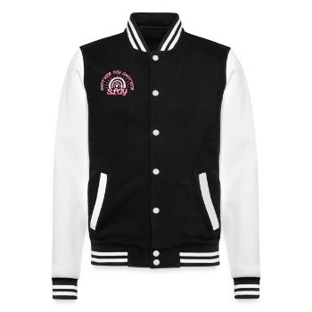 Another Day Another Slay Motivational - College Sweat Jacket - black/white - Front - Nik (191cm) & Marisol (170cm)