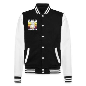 Seidenhuhn Lustiges Seidenhühner Huhn Spruch - College-Sweatjacke - Schwarz/Weiß - Vorne - Nik (191cm) & Marisol (170cm)