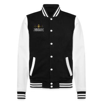 Amateurfunk-amateur-design Für Amateurfunker - College-Sweatjacke - Schwarz/Weiß - Vorne - Nik (191cm) & Marisol (170cm)