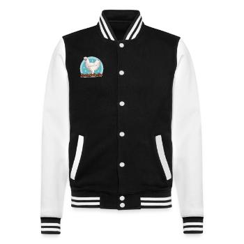 Seidenhuhn Opa Silkie Seidenhühner Huhn Geschenk - College-Sweatjacke - Schwarz/Weiß - Vorne - Nik (191cm) & Marisol (170cm)
