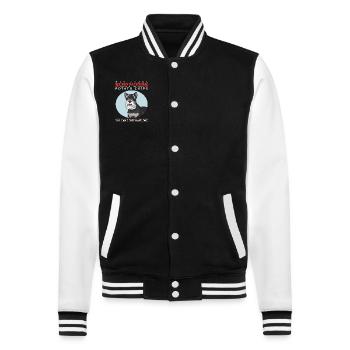 Zwergschnauzer Besitzer Schnauzer Hunde Geschenk - College-Sweatjacke - Schwarz/Weiß - Vorne - Nik (191cm) & Marisol (170cm)