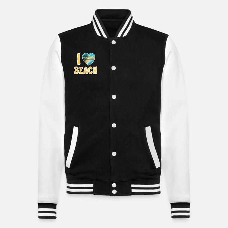 Strand - J’adore la plage - Veste Teddy - noir/blanc
