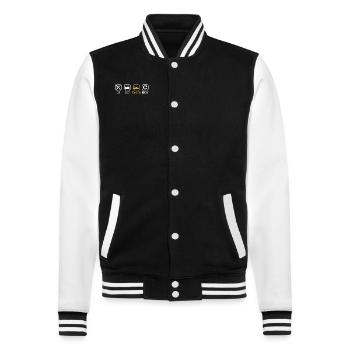Eat Sleep Tow Cars Repeat Abschlepper Fahrer - College-Sweatjacke - Schwarz/Weiß - Vorne - Nik (191cm) & Marisol (170cm)