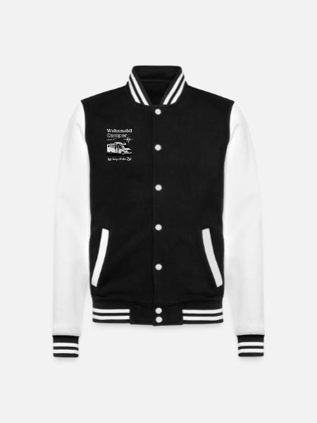 Wohnmobil Camper-Wohnmobil Spruch und Motiv - College-Sweatjacke - Schwarz/Weiß