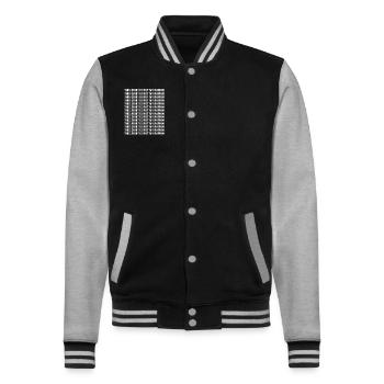 Nouvelle maman papa cette chemise n’est pas ma serviette en désordre - Veste Teddy - noir/gris chiné - Devant - Nik (191cm) & Marisol (170cm)