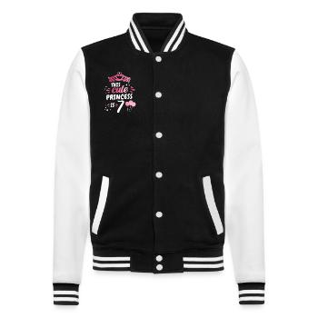 Cadeau 7 ans anniversaire garçon ou fille - Veste Teddy - noir/blanc - Devant - Nik (191cm) & Marisol (170cm)