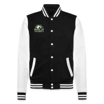 Cub Matser Design Für Einen Pfadfinderführer - College Sweat Jacket - black/white - Front - Nik (191cm) & Marisol (170cm)