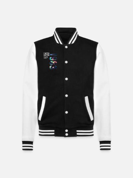 Jahrgang 1983 September Geburtstag Nordlichter - College-Sweatjacke - Schwarz/Weiß